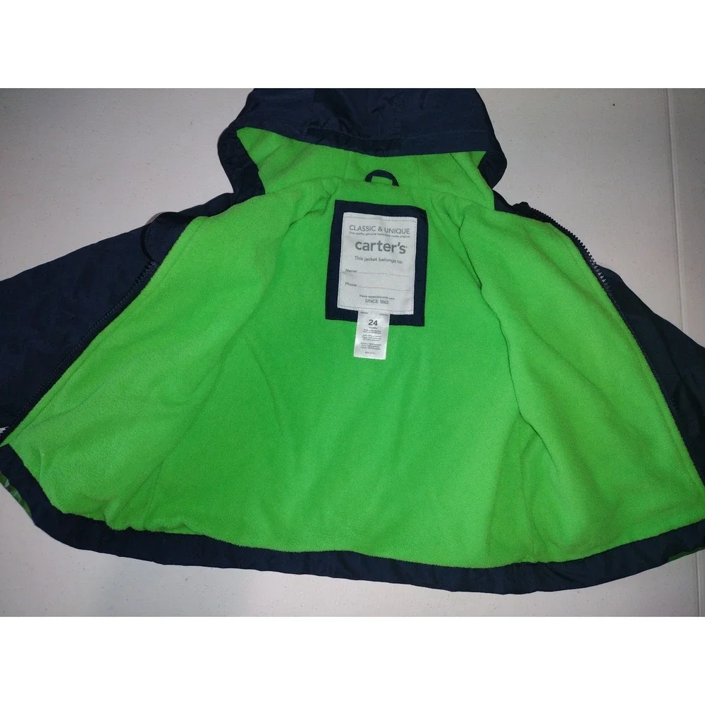 Carter's boys blue dinosaur jacket size 24 months‎